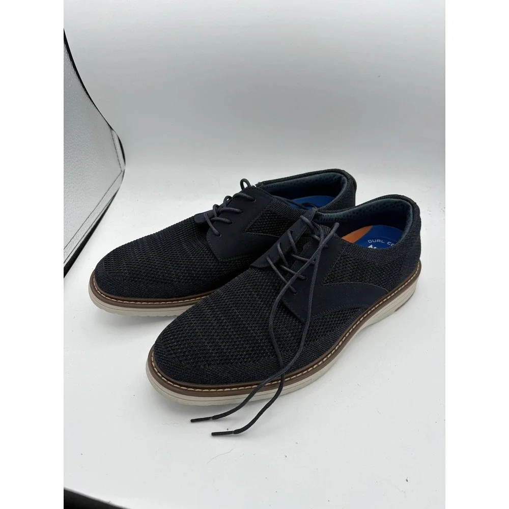 Nunn Bush Shoes Mens Size 8 Blue Knit Dual Comfort Arch Tech Sneakers Casual
